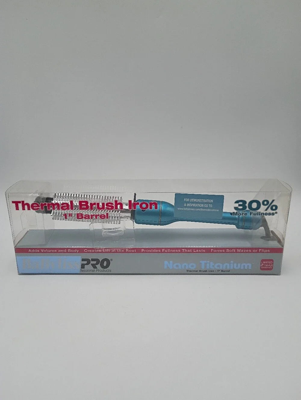 Babyliss Pro Thermal Brush Iron 1 Inch Barrel Nano Titanium For Volume And Body